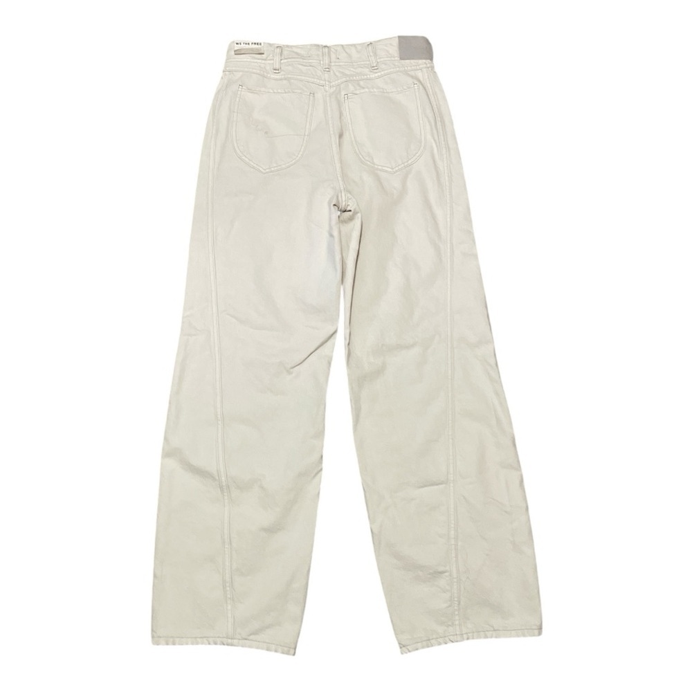 NWT We The Free Cream Straight Leg Jeans, Size 33 - Picture 3 of 5